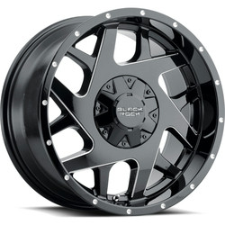 Black Rock 935B 6X135/6x139.7 20x9 +12 Gloss Black w/Milled Edges