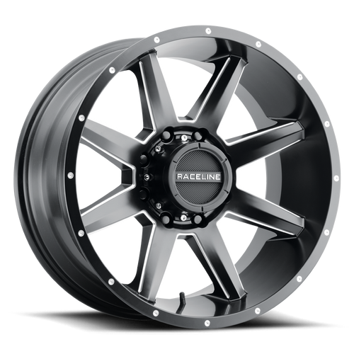 Raceline 954M Stryker 8X180 22x10 -19 Satin Black and Milled