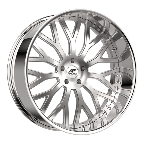 Amani Sorleno 5x115/5x120 24x9 +15 Brush Center Chrome Lip