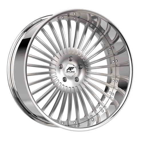 Amani R.E.A.L. 5x120/5x127 26x9 +1 Brush Center Chrome Lip