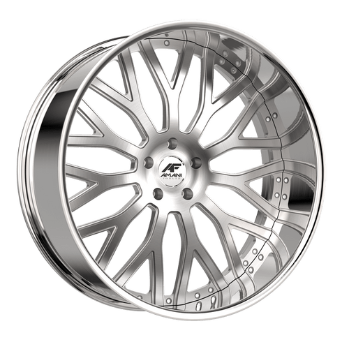 Amani Sorleno 5x120/5x127 24x9 +1 Brush Center Chrome Lip