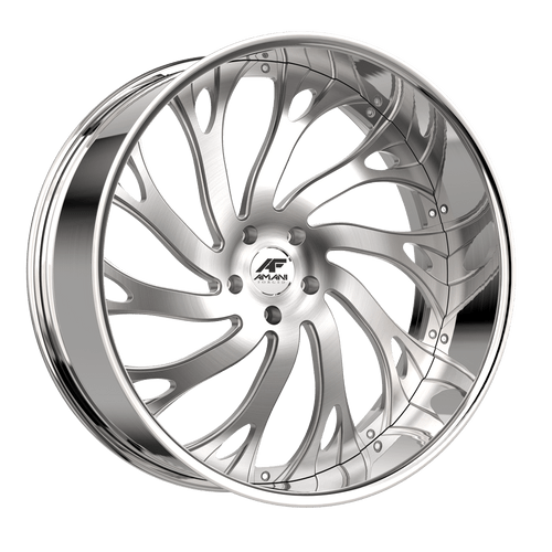 Amani Atlantic 5x127 28x9 +1 Brush Center Chrome Lip