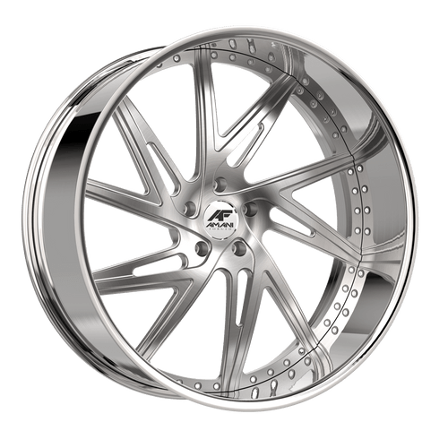 Amani Conrad 5X127 26x9 +1 Brush center Chrome lip