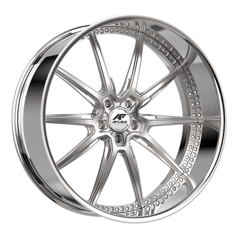 Amani Trackster 5x127 26x10 +5 Brush Center Chrome Lip