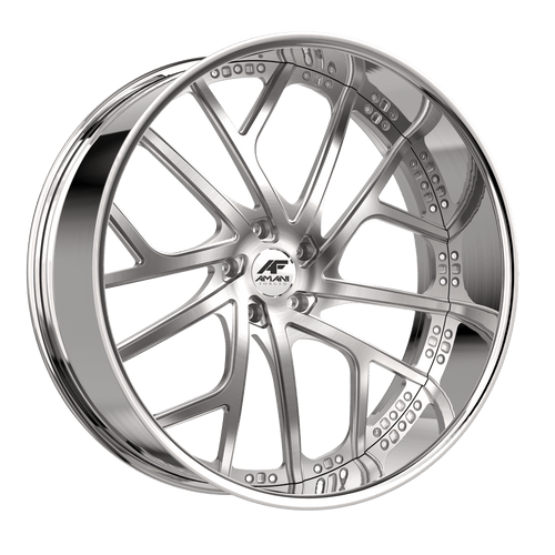 Amani Verge 5x127 26x10 +5 Brush Center Chrome Lip