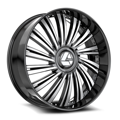 Azara AZX-102 5x100/5x114.3 18x8 +35 Gloss Black & Machined