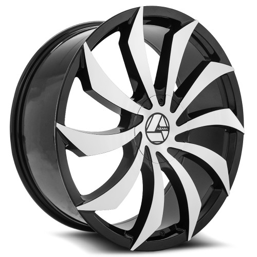 Azara AZA-507 5x115/5x120 28x9.5 +15 Gloss Black & Machined