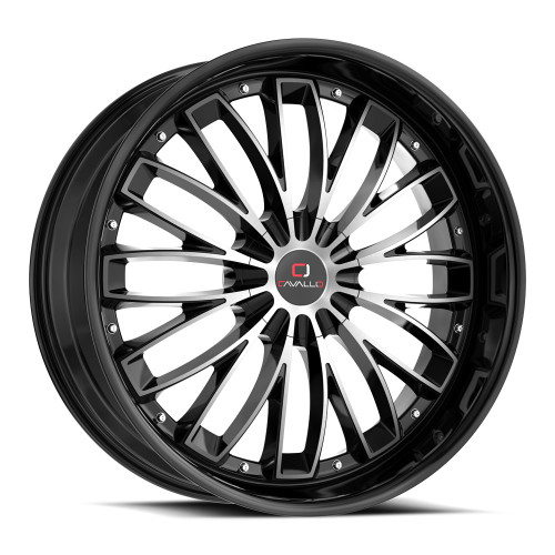 Cavallo CLV-42 5x100/5x114.3 18x8 +35 Gloss Black & Machined