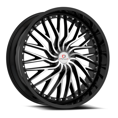 Cavallo CLV-43 5x100/5x114.3 18x8 +35 Gloss Black & Machined