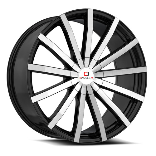Cavallo CLV-52 5x100/5x114.3 18x8 +35 Gloss Black & Machined