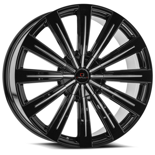 Cavallo CLV-49 5x112/5x114.3 20x8.5 +35 Gloss Black & Machined