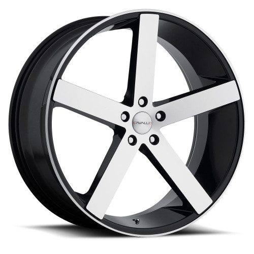 Cavallo CLV-5 5x120 20x10 +42 Gloss Black & Machined