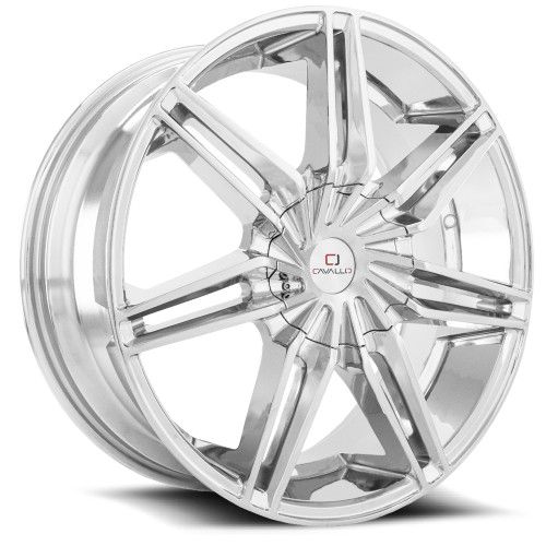 Cavallo CLV-19 6x135/6x139.7 22x9.5 +25 Chrome