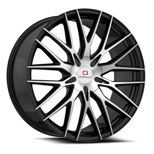 Cavallo CLV-45 6x135/6x139.7 26x9.5 +25 Gloss Black & Machined
