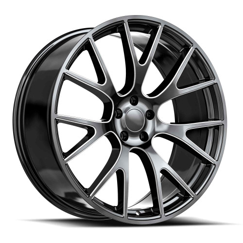O.E. Revolution HC-1 5x115 22x9 +18 Gloss Black & Milled