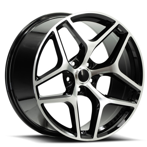 O.E. Revolution Z28 5x120 22x10 +25 Gloss Black & Machined
