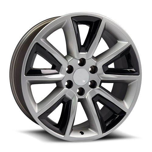O.E. Revolution C-08 6x139.7 22x9 +31 Silver + Black Inserts
