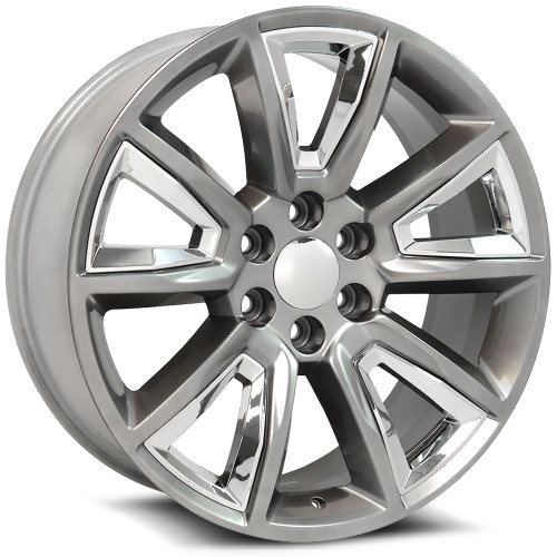 O.E. Revolution C-08 6x139.7 26x10 +31 Silver + Chrome Inserts