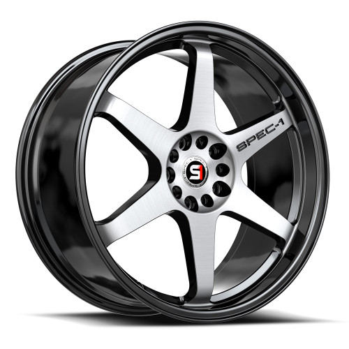 Spec-1 SPT-33 4x100/4x114.3 15x9 +15 Gloss Black & Machined