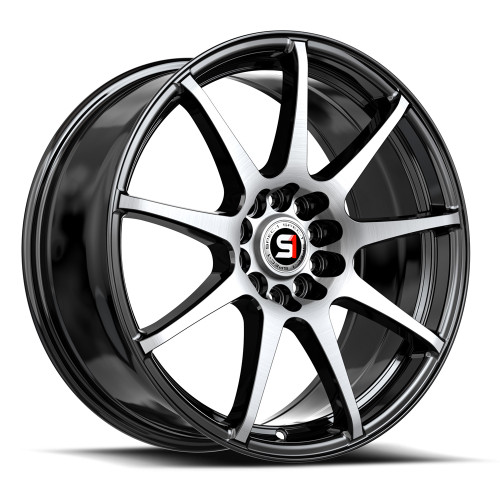 Spec-1 SP-67 5x105/5x114.3 17x7 +42 Gloss Black & Machined
