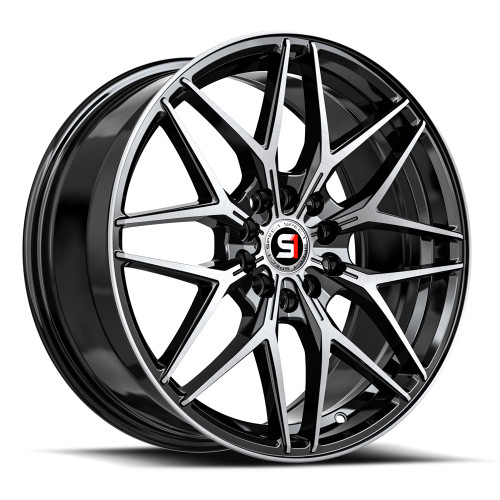 Spec-1 SP-60 5x108/5x114.3 17x7.5 +42 Gloss Black & Machined