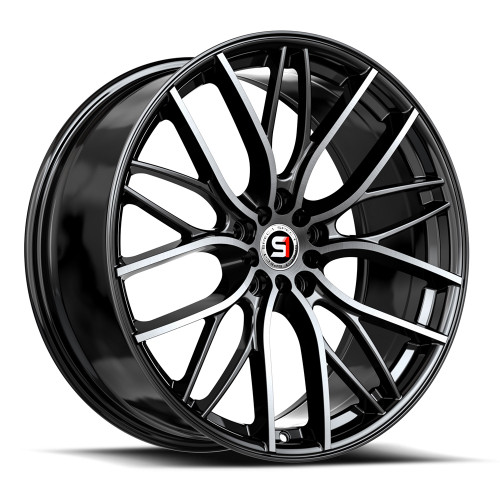 Spec-1 SP-61 5x108/5x114.3 17x8 +42 Gloss Black & Machined