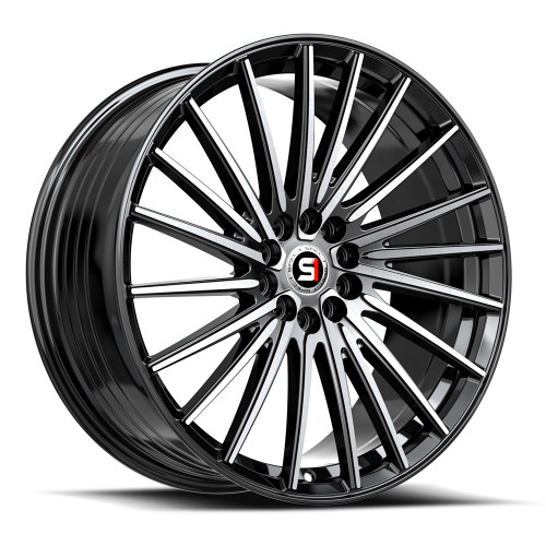 Spec-1 SP-68 5x108/5x114.3 17x7.5 +42 Gloss Black & Machined