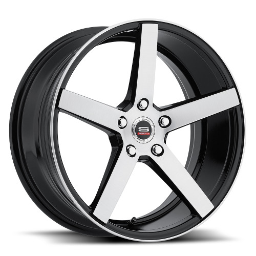 Spec-1 SP-36 5x114.3 20x8.5 +38 Gloss Black & Brushed