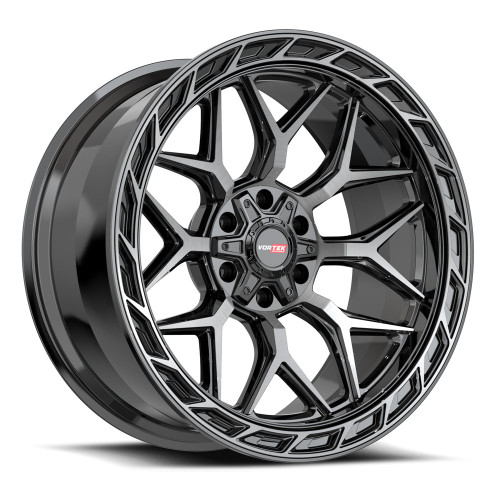 Vortek VRP-504 6x135/6x139.7 20x9 +0 Black Diamond Cut With Dark Tint