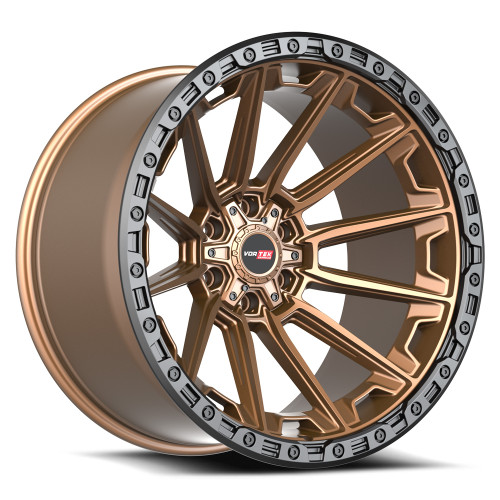 Vortek VRT-601 6x135/6x139.7 22x10 -24 Matte Bronze With Black Bead Ring