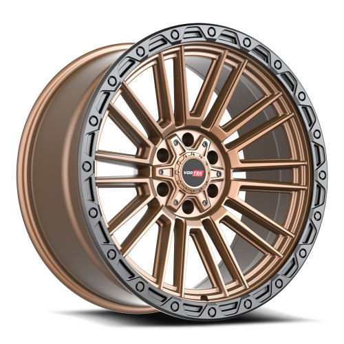 Vortek VRT-604 8x165.1/8x170 17x9 -12 Matte Bronze With Black Bead Ring