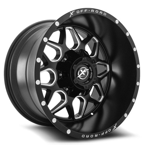 XF Off-Road XF-202 5x114.3/5x127 20x10 -12 Matte Black & Machined