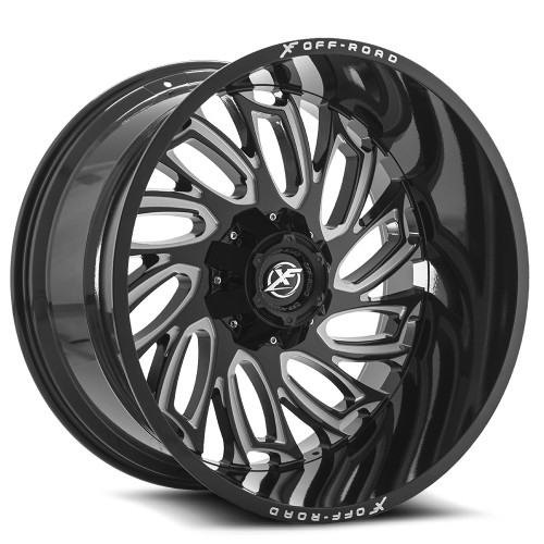 XF Off-Road XF-207 5x127/5x139.7 22x12 -44 Gloss Black & Milled