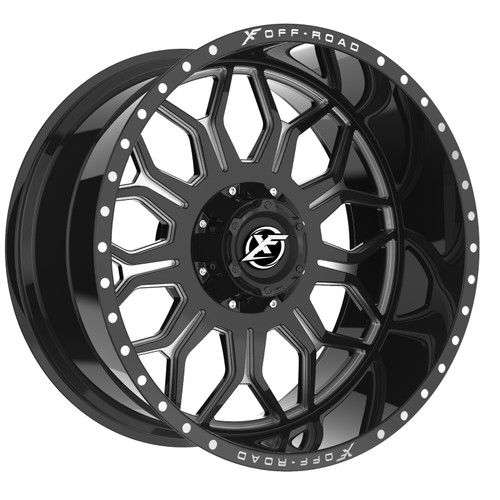 XF Off-Road XF-227 5x127/5x139.7 20x12 -44 Gloss Black & Milled
