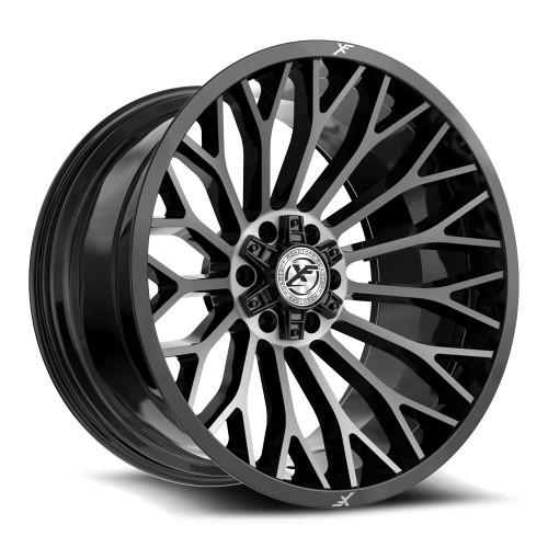 XF Off-Road XF-237 5x127/5x139.7 20x10 -12 Gloss Black & Brushed Double Dark Tint