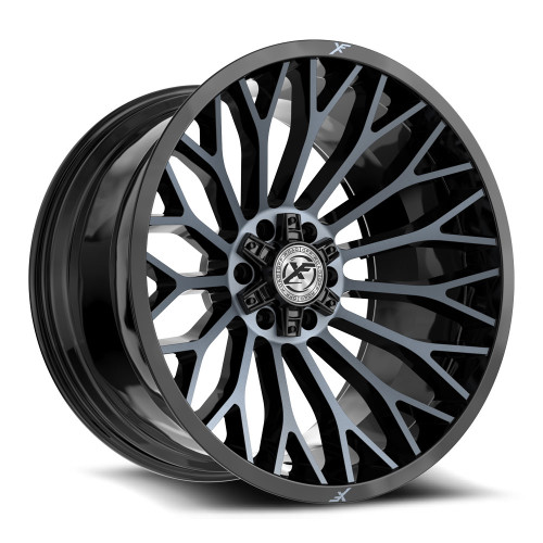 XF Off-Road XF-237 5x127/5x139.7 20x9 +0 Gloss Black & Machined Titanium Double Dark Tint
