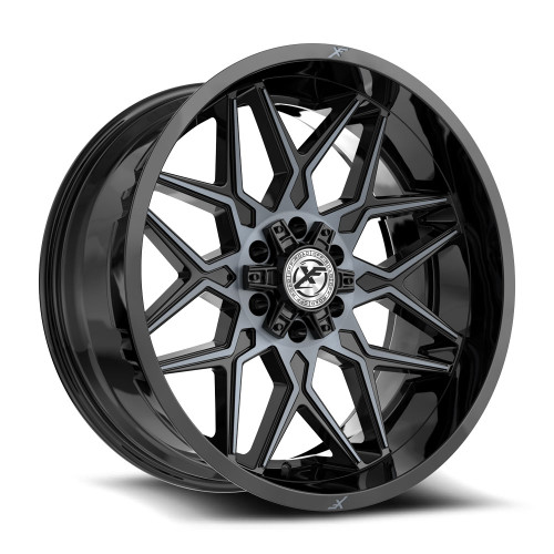 XF Off-Road XF-238 5x127/5x139.7 22x10 -18 Gloss Black & Machined Titanium Double Dark Tint