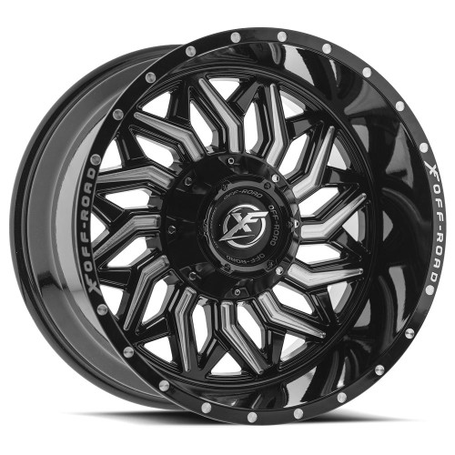 XF Off-Road XF-228 5x139.7/5x150 24x14 -76 Gloss Black & Milled
