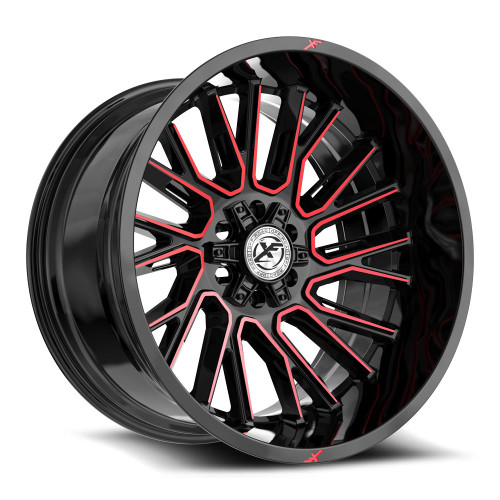XF Off-Road XF-230 6x135/6x139.7 18x9 +0 Gloss Black & Red Machined