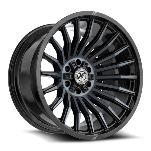 XF Off-Road XF-231 6x135/6x139.7 24x12 -44 Gloss Black & Machined Titanium Double Dark Tint