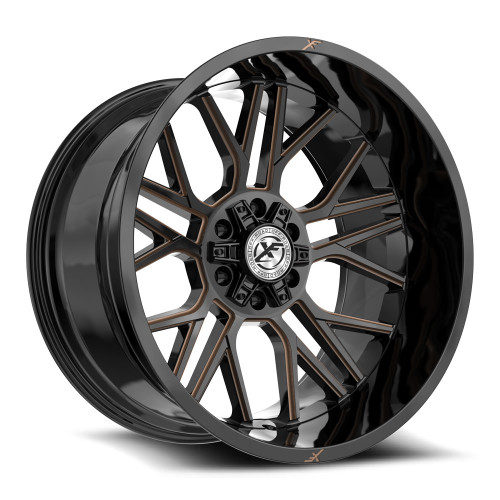 XF Off-Road XF-235 6x135/6x139.7 20x10 -12 Gloss Black & Bronze Milled
