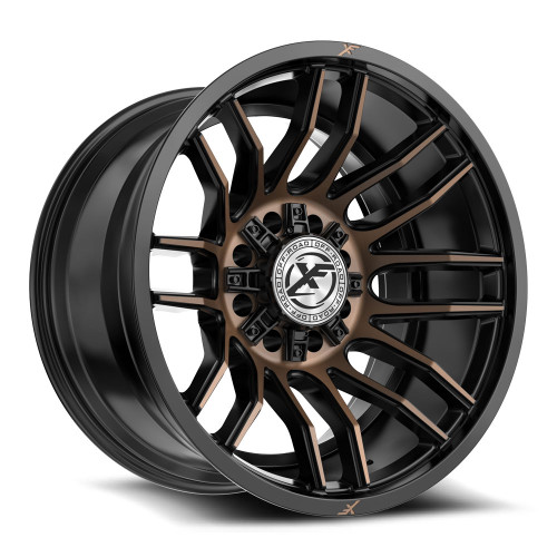 XF Off-Road XF-232 8x165.1/8x180 22x12 -44 Satin Black & Bronze Machined Double Dark Tint