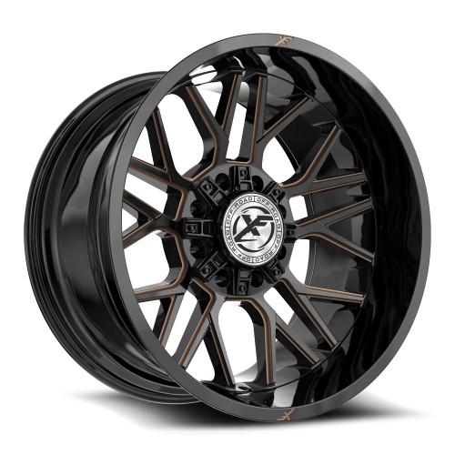 XF Off-Road XF-235 8x165.1/8x170 20x10 -24 Gloss Black & Bronze Milled