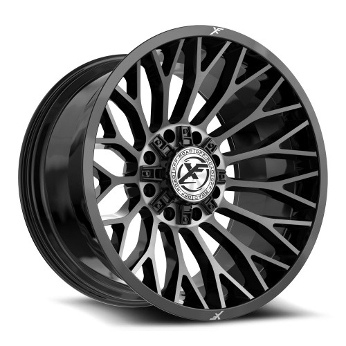 XF Off-Road XF-237 8x165.1/8x170 20x10 -12 Gloss Black & Brushed Double Dark Tint
