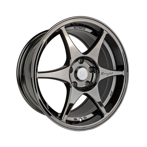 Stage Wheels Knight 5x114.3 17x8 +10 Black Chrome