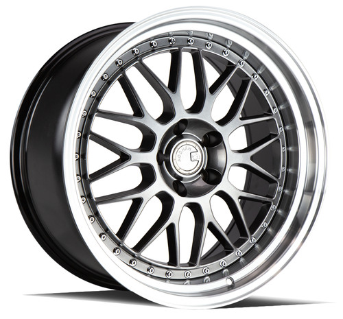 Aodhan AH02 5x120 19x9.5 +35 Hyper Black w/ Machined Lip