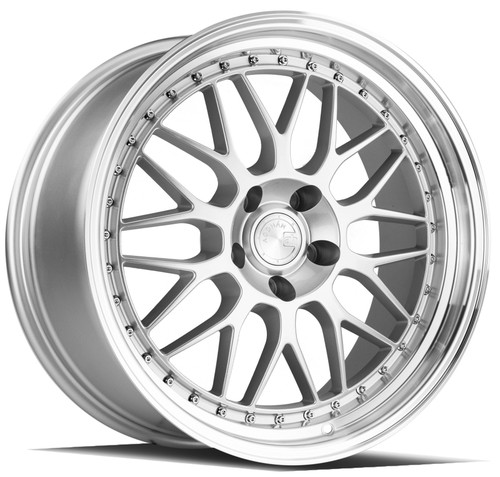 Aodhan AH02 5x120 19x8.5 +35 Silver w/ Machined Lip
