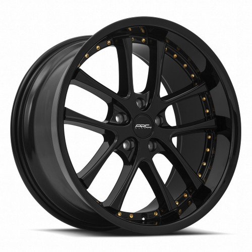 Vors AR5 5x120 19x9.5 +35 All Black Gold Rivet
