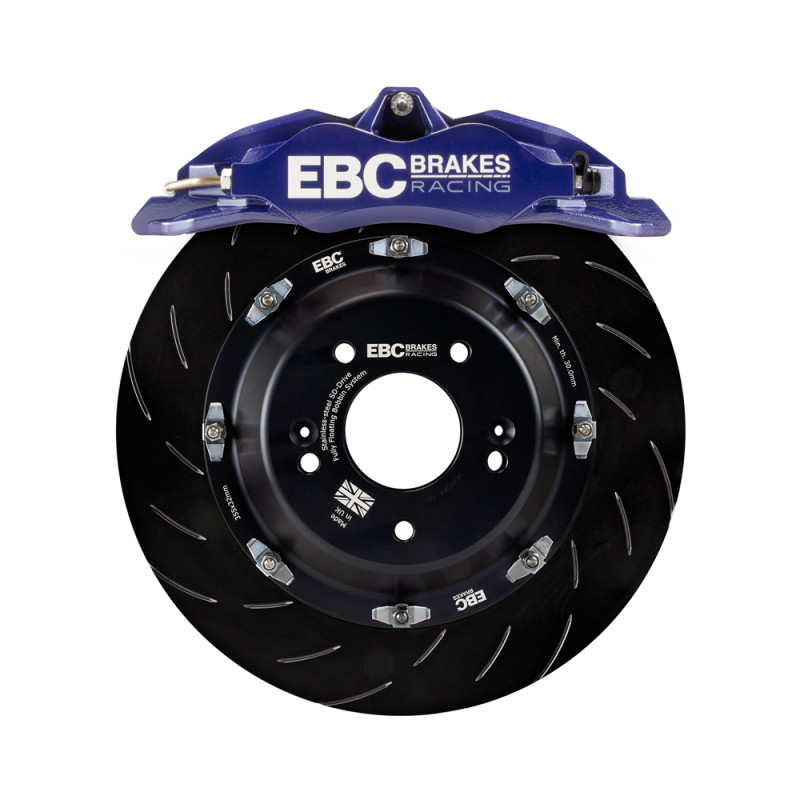 EBC Racing Apollo-4 Blue four-piston caliper and 330mm rotor front big brake kit