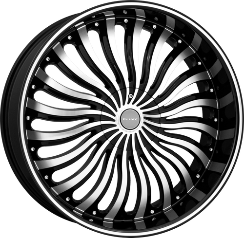 ELURE 33 5X108/5X114.3 22x8 +35 BLACK MACHINED